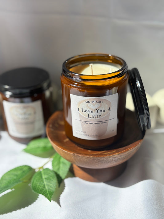 7oz I Love You A Latte Candle