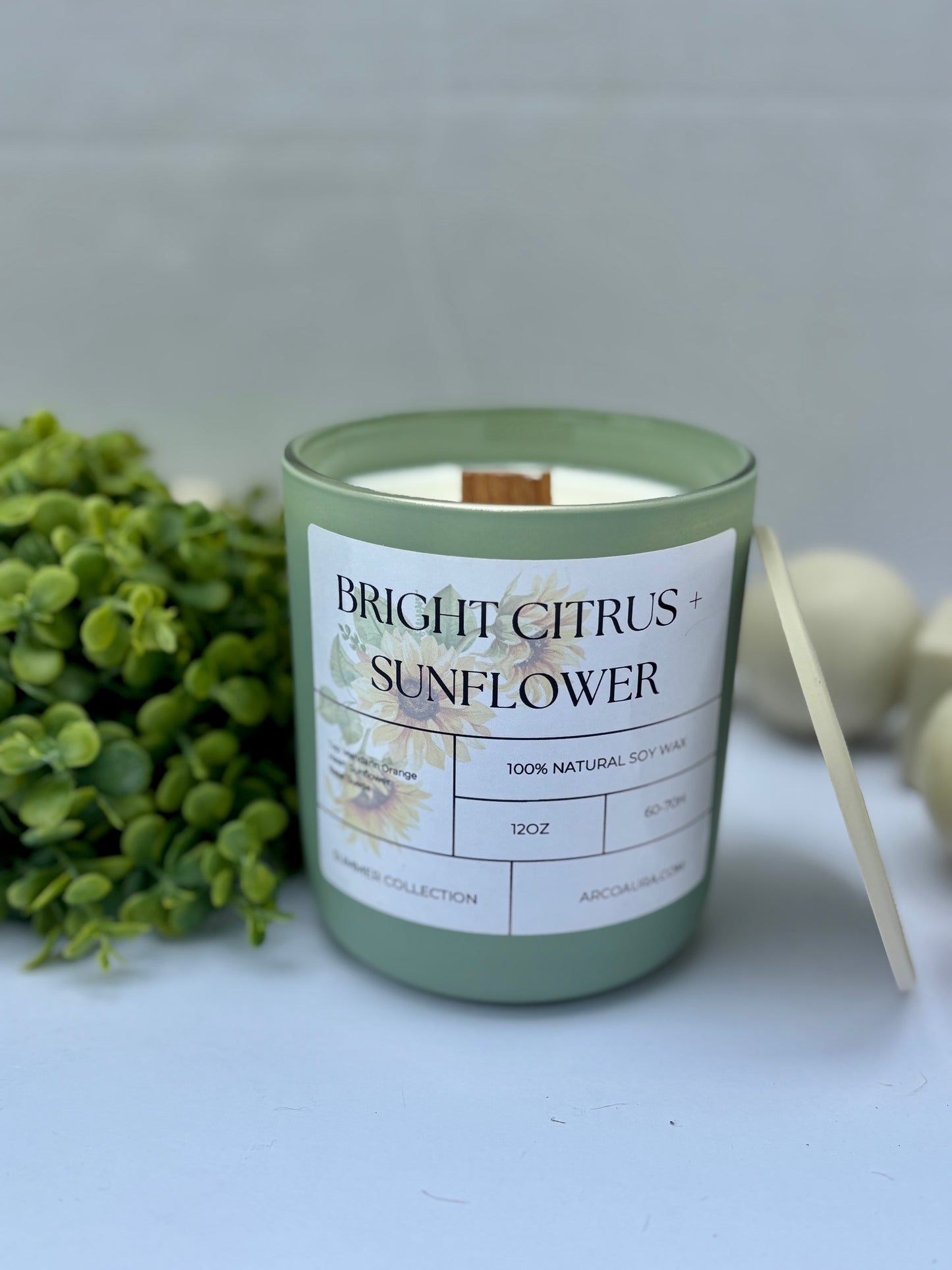 12oz Bright Citrus + Sunflower Candle
